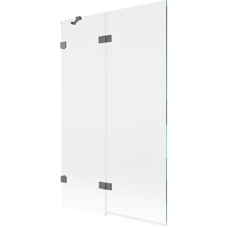 Mexen Lunar 2-panel left shower screen 110 x 150 cm, transparent, gun metal - 897-110-100-95-00-L