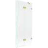 Mexen Lunar kahe tiivaga dušipaneel parem 80 x 150 cm, läbipaistev, kuldne harjatud - 897-080-100-55-00-P