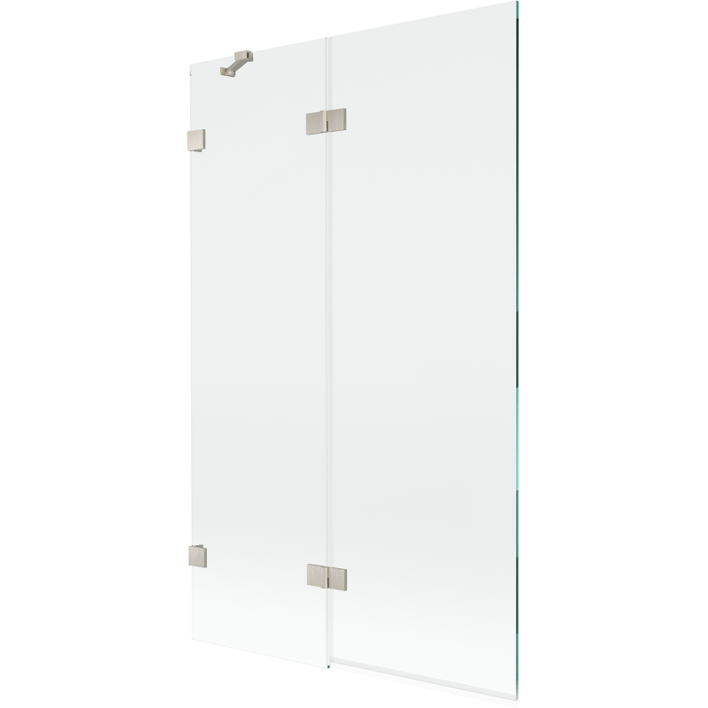 Mexen Lunar duschskärm 2-delad vänster 110 x 150 cm, transparent, borstad nickel - 897-110-100-97-00-L