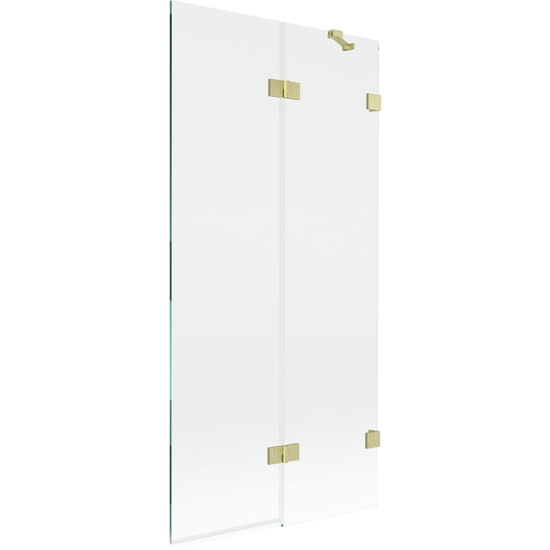 Mexen Lunar kahekohaline vanniparavents paremal 90 x 150 cm, läbipaistev, kuldne harjatud - 897-090-100-55-00-P