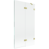 Mexen Lunar two-panel shower screen right 100 x 150 cm, transparent, brushed gold - 897-100-100-55-00-P