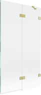Mexen Lunar Duschabtrennung 2-flügelig rechts 100 x 150 cm, transparent, gebürstet gold - 897-100-100-55-00-P