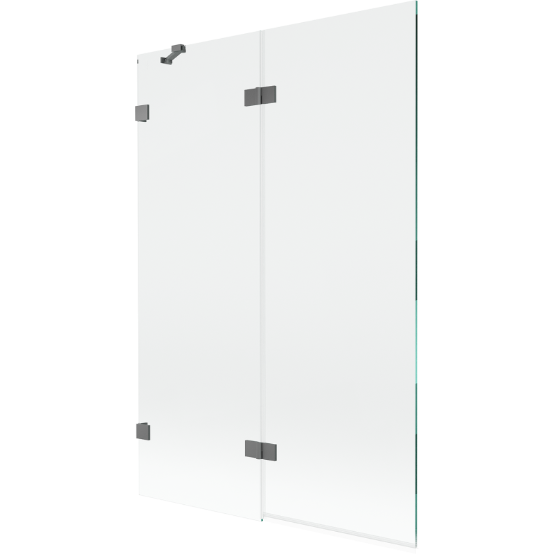 Mexen Lunar duschskärm med 2 dörrar vänster 120 x 150 cm, transparent, gun metal - 897-120-100-95-00-L