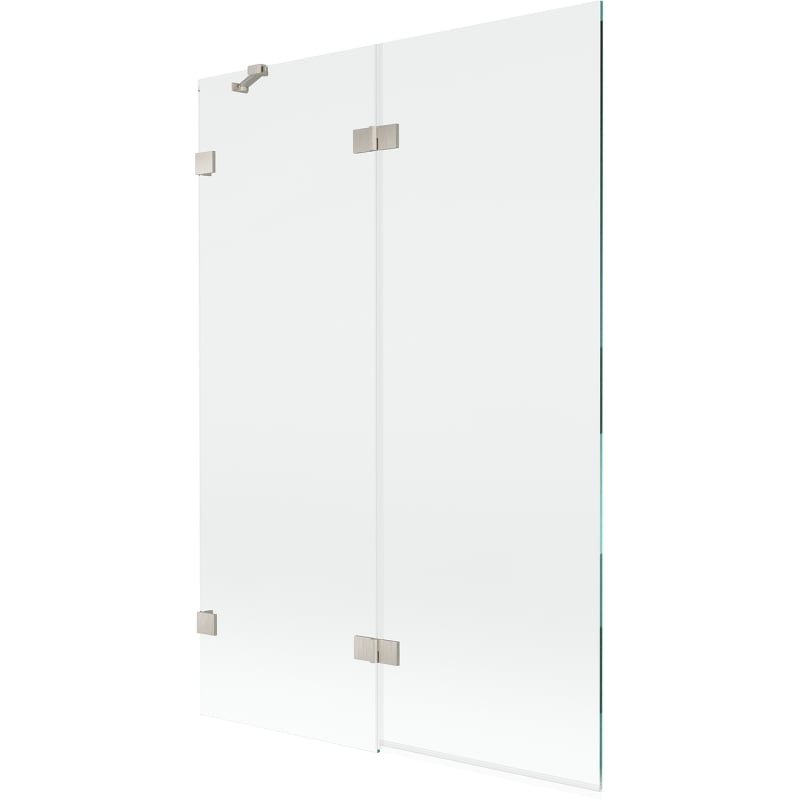 Mexen Lunar 2-Panel Left Shower Screen 120 x 150 cm, Transparent, Brushed Nickel - 897-120-100-97-00-L