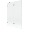 Mexen Lunar 2-Panel Left Shower Screen 120 x 150 cm, Transparent, Brushed Nickel - 897-120-100-97-00-L