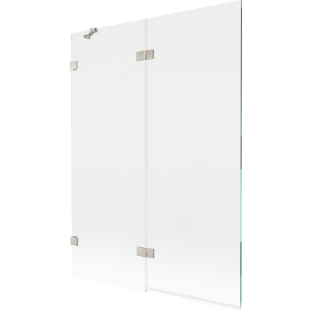 Mexen Lunar Duschwand 2-teilig links 130 x 150 cm, transparent, gebürsteter Nickel - 897-130-100-97-00-L