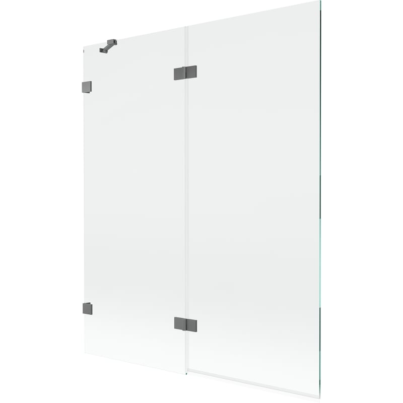 Mexen Lunar kahe tiivaga vasak vannitoa ekraan 140 x 150 cm, läbipaistev, gun metal - 897-140-100-95-00-L