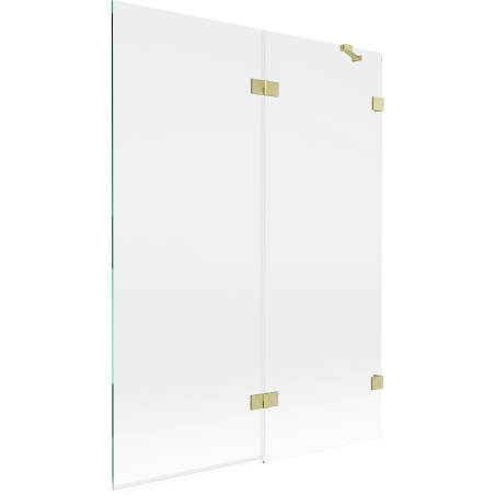 Mexen Lunar 2-panel folding bath screen right 130 x 150 cm, transparent, brushed gold - 897-130-100-55-00-P