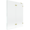 Mexen Lunar kahekordne dušinurk parempoolne 130 x 150 cm, läbipaistev, kuldne harjatud - 897-130-100-55-00-P