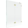 Mexen Lunar parawan nawannowy 2-skrzydłowy prawy 130 x 150 cm, transparent, złoty szczotkowany - 897-130-100-55-00-P