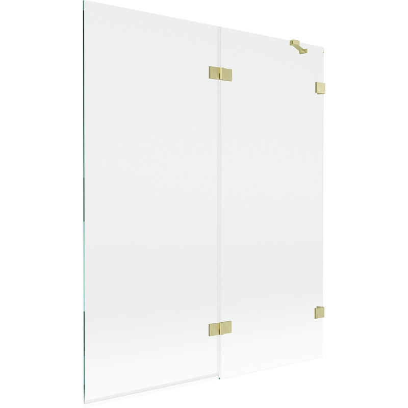 Mexen Lunar kahekordsed õiguslikud dušinurga uksed 140 x 150 cm, läbipaistev, kuldne harjatud - 897-140-100-55-00-P