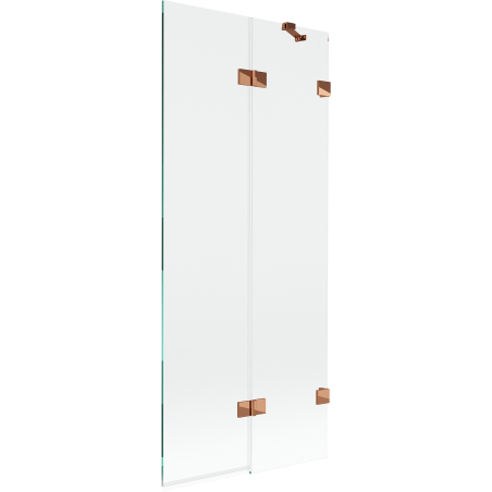 Mexen Lunar divkāršu labās puses vannas ekrāns 80 x 150 cm, caurspīdīgs, rozā zelts - 897-080-100-60-00-P