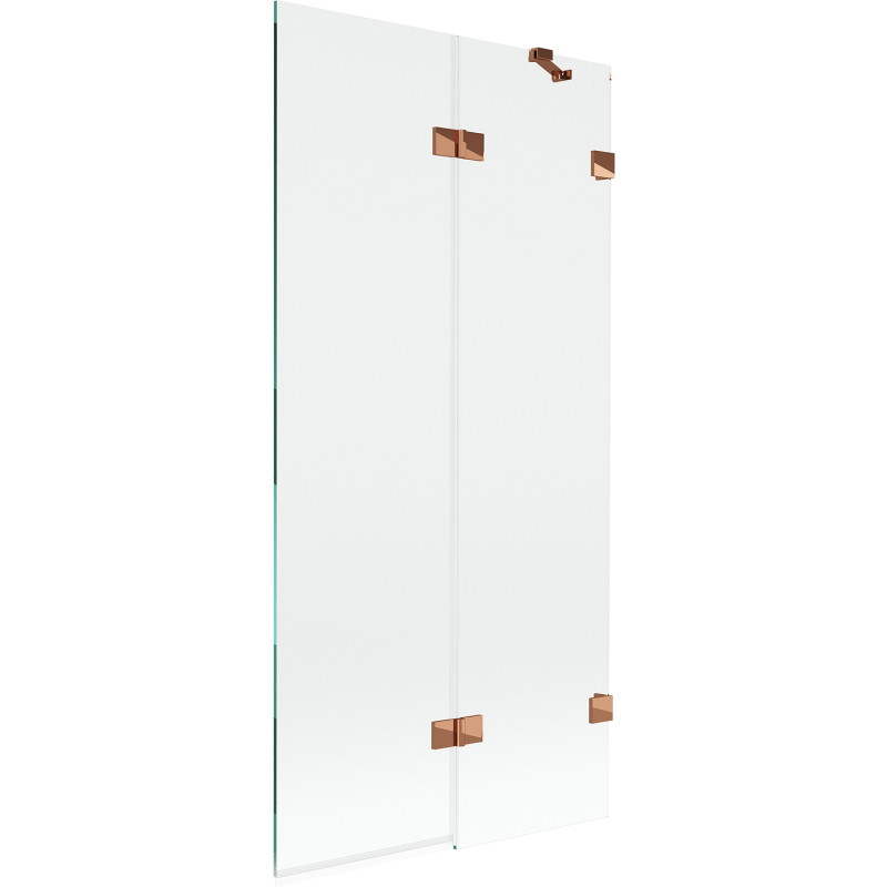 Mexen Lunar box doccia a due ante, destro 90 x 150 cm, trasparente, oro rosa - 897-090-100-60-00-P