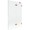 Mexen Lunar Duschabtrennung, 2-flügelig, rechts 110 x 150 cm, transparent, Roségold - 897-110-100-60-00-P