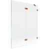 Mexen Lunar parawan nawannowy 2-skrzydłowy prawy 130 x 150 cm, transparent, różowe złoto - 897-130-100-60-00-P