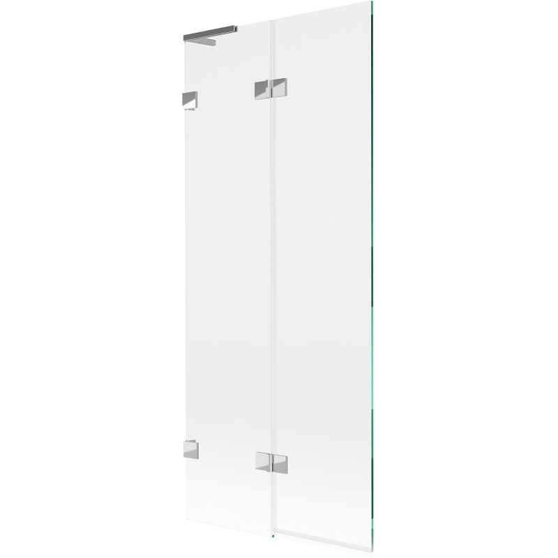 Mexen Lunar L bath screen 2-panel left 80 x 150 cm, transparent, chrome - 897L-080-100-01-00-L