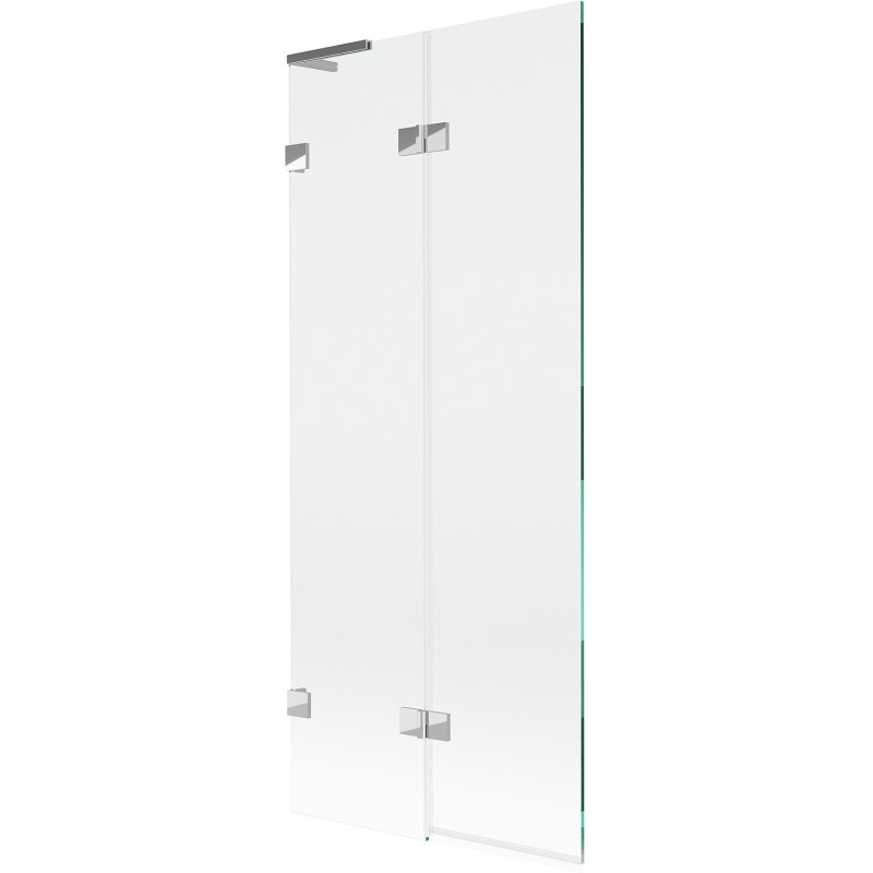 Mexen Lunar L dvodijelna lijeva tuš paravana 80 x 150 cm, prozirna, krom - 897L-080-100-01-00-L