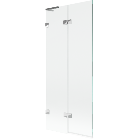 Mexen Lunar L vannitoa kaheukseline vasak 80 x 150 cm, läbipaistev, kroom - 897L-080-100-01-00-L
