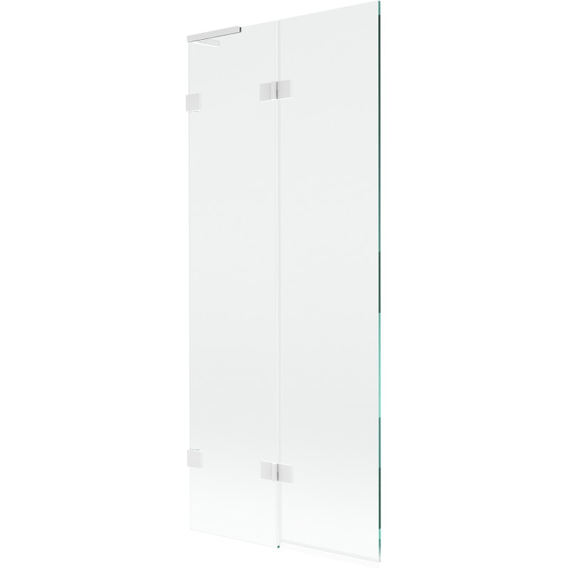 Mexen Lunar L tuš paravan s 2 krila lijevi 80 x 150 cm, prozirni, bijeli - 897L-080-100-20-00-L