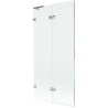 Mexen Lunar L lijevi dvokrilni paravan za kadu 90 x 150 cm, proziran, krom - 897L-090-100-01-00-L