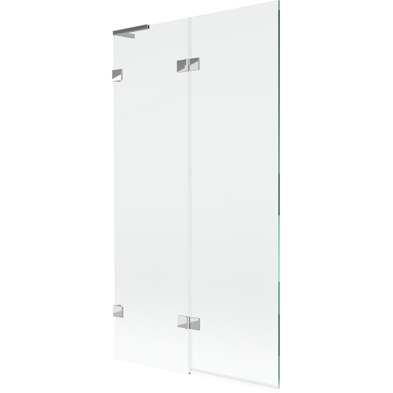 Mexen Lunar L left bathtub screen 2-winged 100 x 150 cm, transparent, chrome - 897L-100-100-01-00-L