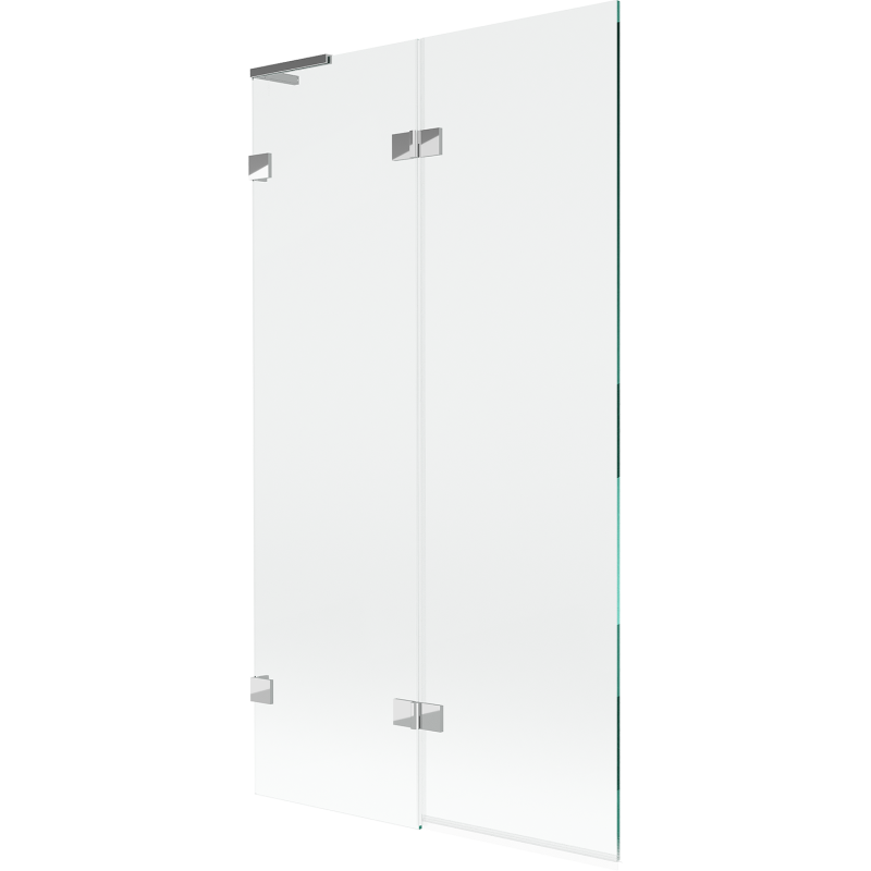 Mexen Lunar L paravan za kad 2-krilni levi 100 x 150 cm, prozoren, krom - 897L-100-100-01-00-L