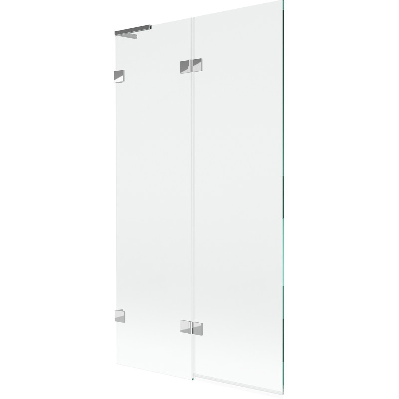 Mexen Lunar L parawan nawannowy 2-skrzydłowy lewy 100 x 150 cm, transparent, chrom - 897L-100-100-01-00-L