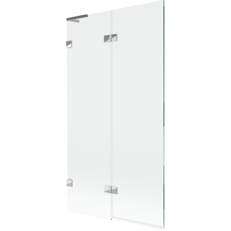 Mexen Lunar L left bathtub screen 2-winged 100 x 150 cm, transparent, chrome - 897L-100-100-01-00-L