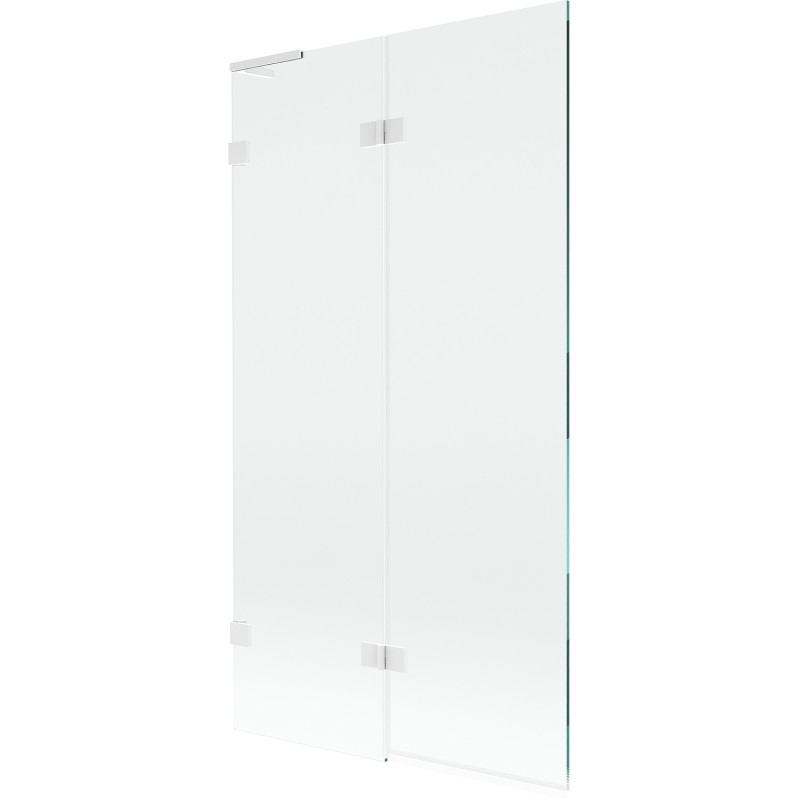Mexen Lunar L 2-wing left bath screen 100 x 150 cm, transparent, white - 897L-100-100-20-00-L