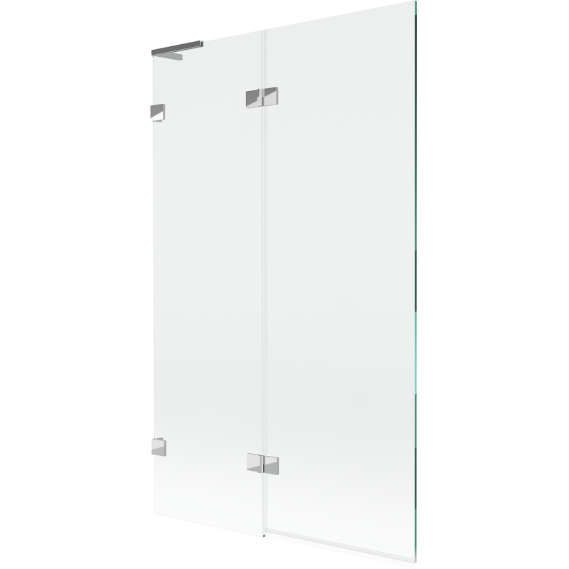 Mexen Lunar L Badewannenwand 2-teilig links 110 x 150 cm, transparent, Chrom - 897L-110-100-01-00-L