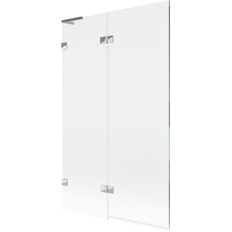 Mexen Lunar L Badewannenwand 2-teilig links 110 x 150 cm, transparent, Chrom - 897L-110-100-01-00-L
