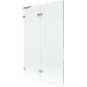 Mexen Lunar L Badewannenwand 2-teilig links 110 x 150 cm, transparent, Chrom - 897L-110-100-01-00-L