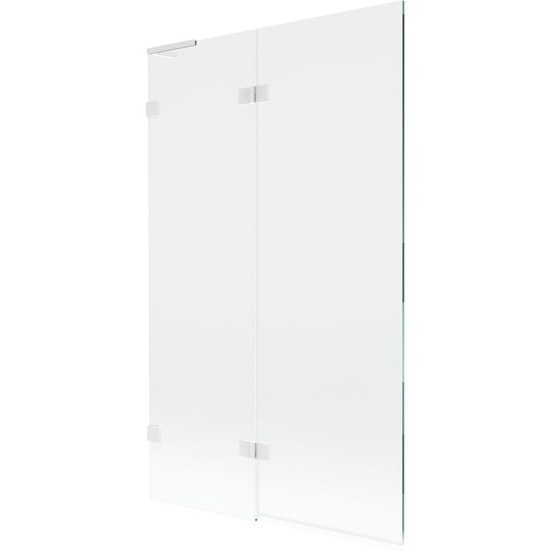 Mexen Lunar L paroi de baignoire à 2 volets à gauche 110 x 150 cm, transparent, blanc - 897L-110-100-20-00-L