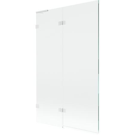 Mexen Lunar L vannisein 2-paneeliga vasak 110 x 150 cm, läbipaistev, valge - 897L-110-100-20-00-L