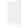 Mexen Lunar L Duschabtrennung 2-flügelig links 110 x 150 cm, transparent, weiß - 897L-110-100-20-00-L