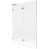 Mexen Lunar L Badewannenwand 2-flügelig links 120 x 150 cm, transparent, Chrom - 897L-120-100-01-00-L