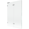 Mexen Lunar L bath screen 2-panel left 120 x 150 cm, transparent, chrome - 897L-120-100-01-00-L