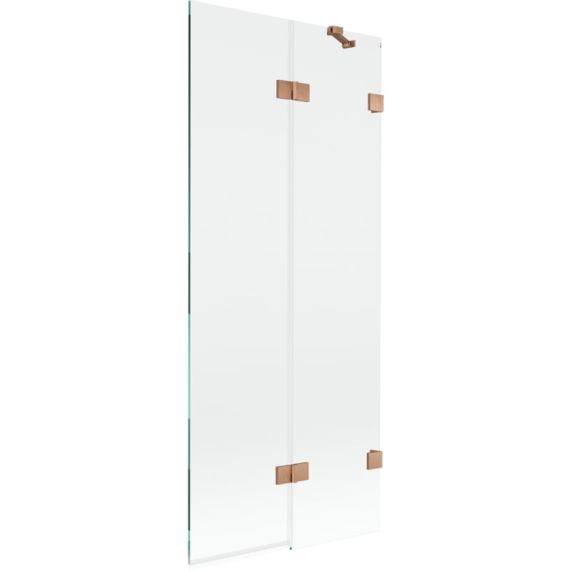 Mexen Lunar vannitoa kahetiivaline parem tiib 80 x 150 cm, läbipaistev, harjatud vask - 897-080-100-65-00-P