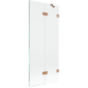 Mexen Lunar vannitoa kahetiivaline parem tiib 80 x 150 cm, läbipaistev, harjatud vask - 897-080-100-65-00-P