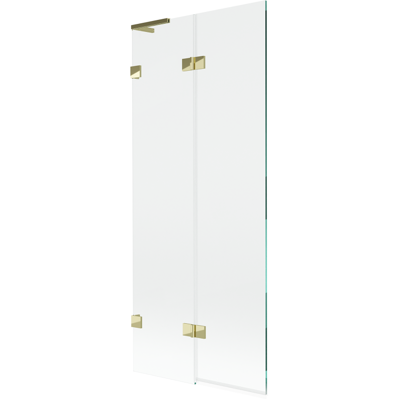 Mexen Lunar L 2-panel left bath screen 80 x 150 cm, transparent, gold - 897L-080-100-50-00-L