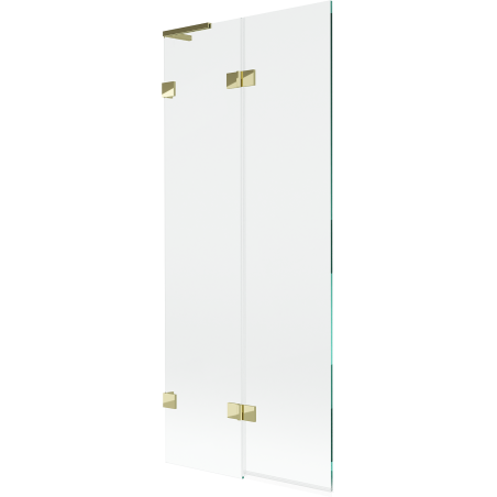 Mexen Lunar L parawan nawannowy 2-skrzydłowy lewy 80 x 150 cm, transparent, złoty - 897L-080-100-50-00-L