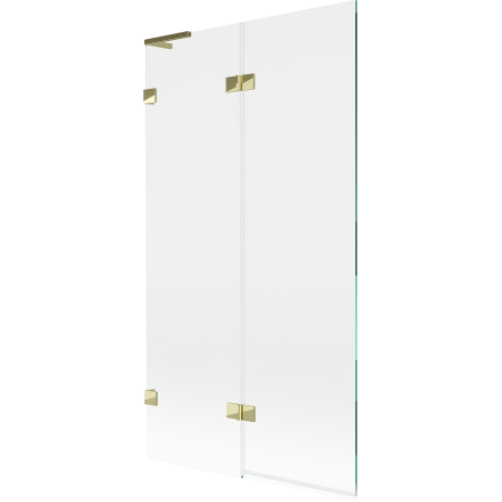 Mexen Lunar L 2-panel left bathtub screen 100 x 150 cm, transparent, gold - 897L-100-100-50-00-L