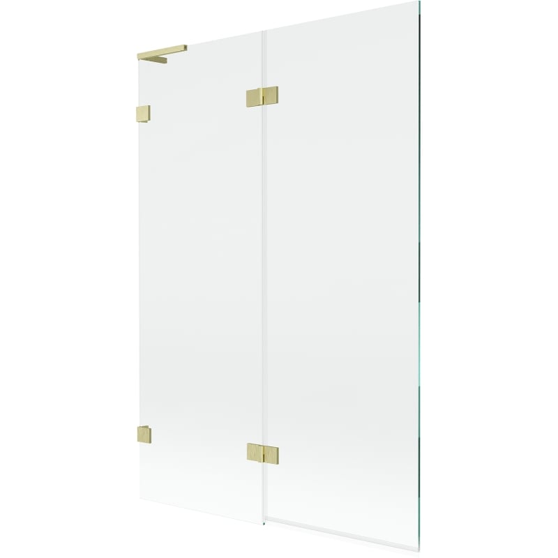 Mexen Lunar L paravan za kadu s dva krila lijevi 120 x 150 cm, proziran, zlatno brušeni - 897L-120-100-55-00-L