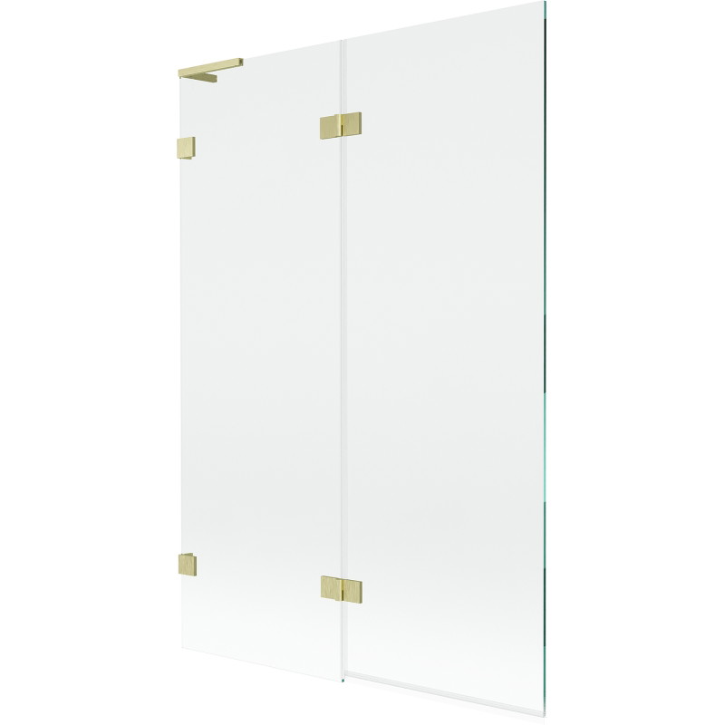 Mexen Lunar L vanniparavann, 2-ukseline, vasak 120 x 150 cm, läbipaistev, kuldne harjatud - 897L-120-100-55-00-L