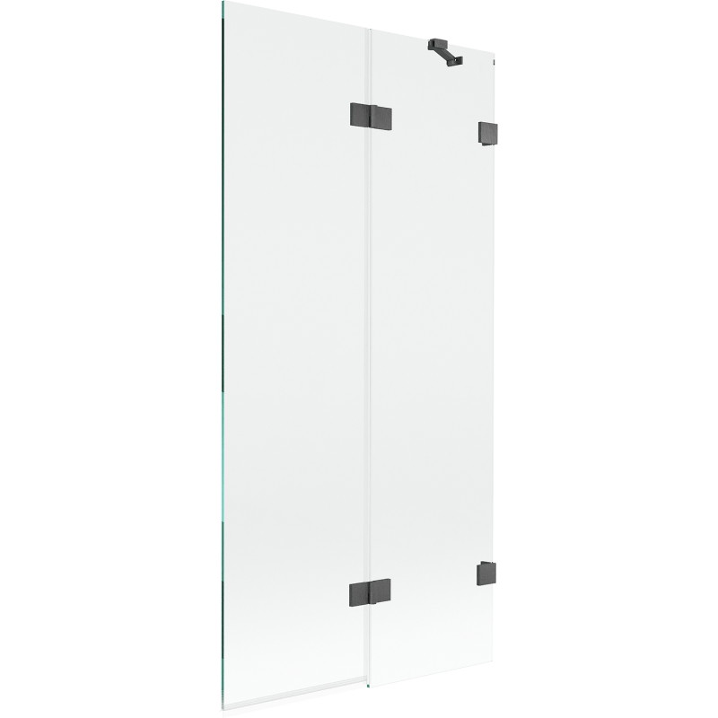 Mexen Lunar kaheosaline dušisein, parem 90 x 150 cm, läbipaistev, harjatud relvahall - 897-090-100-66-00-P