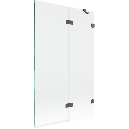 Mexen Lunar paroi de baignoire à 2 volets droite 110 x 150 cm, transparent, gris canon brossé - 897-110-100-66-00-P