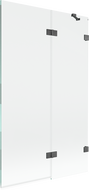 Mexen Lunar dušas starpsiena, 2-paneļu, grozāma, 110 x 150 cm, caurspīdīga, birstēts gun gray - 897-110-100-66-00-P