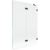 Mexen Lunar paravan za kadu dvokrilni desni 120 x 150 cm, proziran, brušeni tamnosivi - 897-120-100-66-00-P