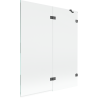 Mexen Lunar Duschabtrennung 2-flügelig rechts 140 x 150 cm, transparent, gun grey gebürstet - 897-140-100-66-00-P