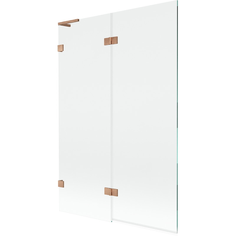 Mexen Lunar L vannirea kaitse 2-tiibne vasak 120 x 150 cm, läbipaistev, harjatud vask - 897L-120-100-65-00-L